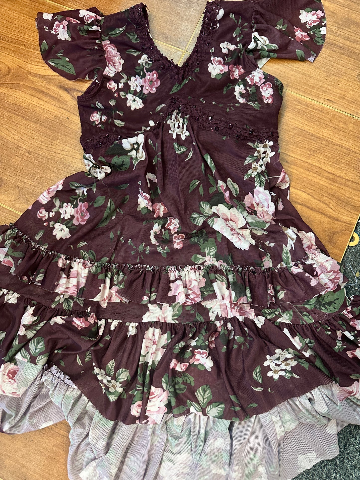 Pre-Owned Costume Revolution RC22835 Medium Child Burgundy Lyrical