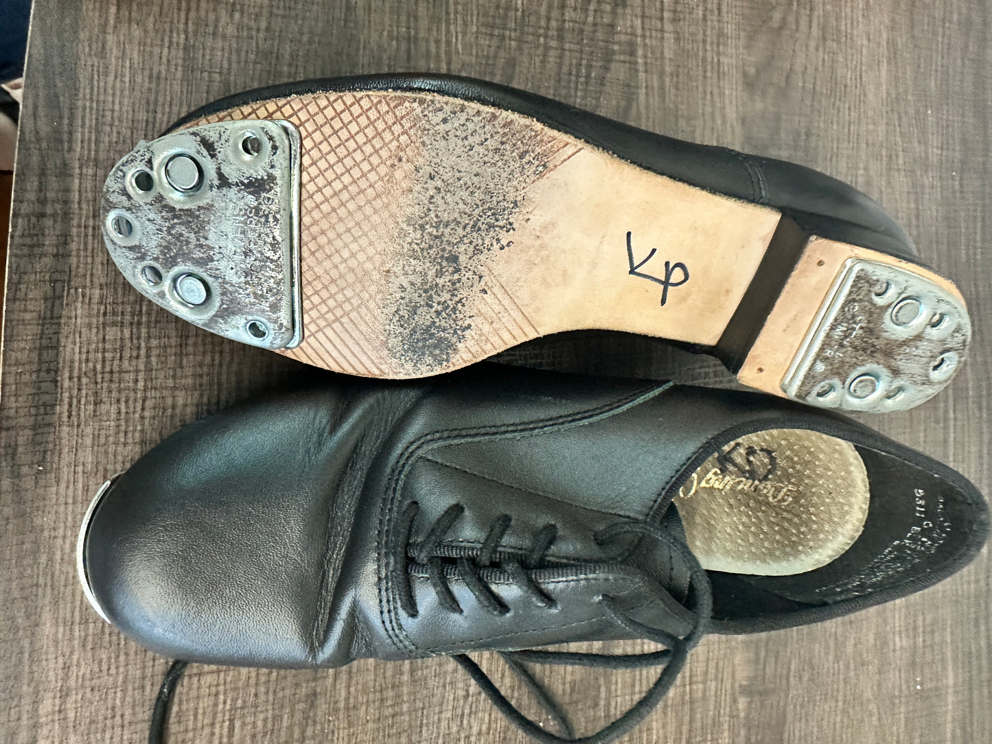 Pre-Owned Buck Clogging Shoes Steven Stompers Adult 6.5M Oxford Leather FULL Sole