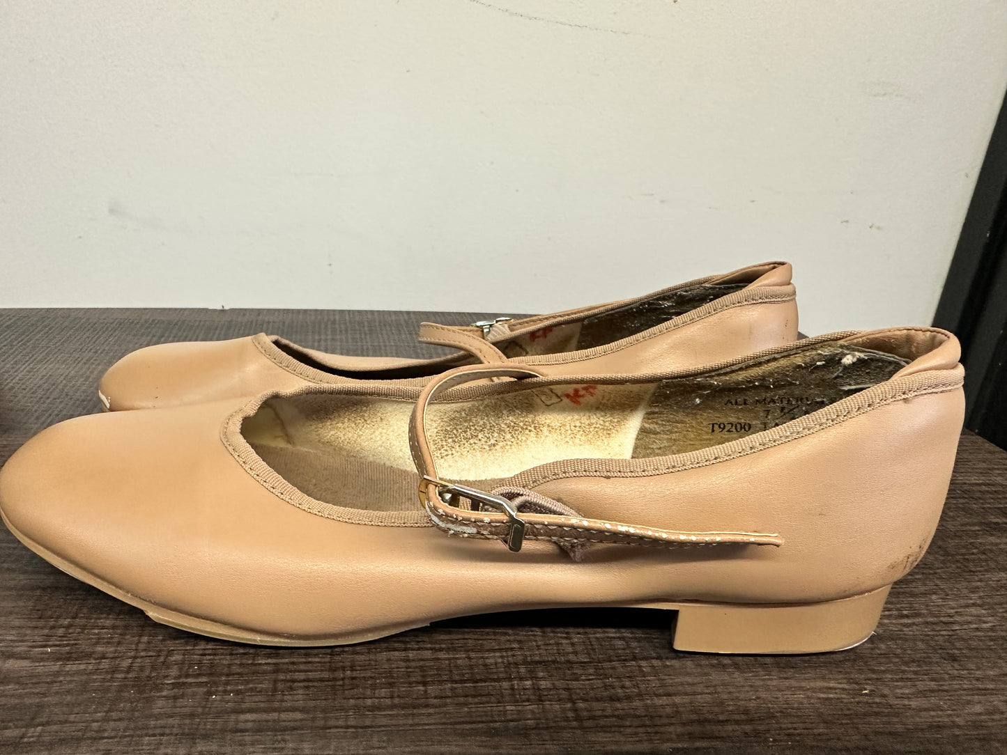 Pre-Owned Tap Shoes Theatricals Adult 7.5M Leather Buckle