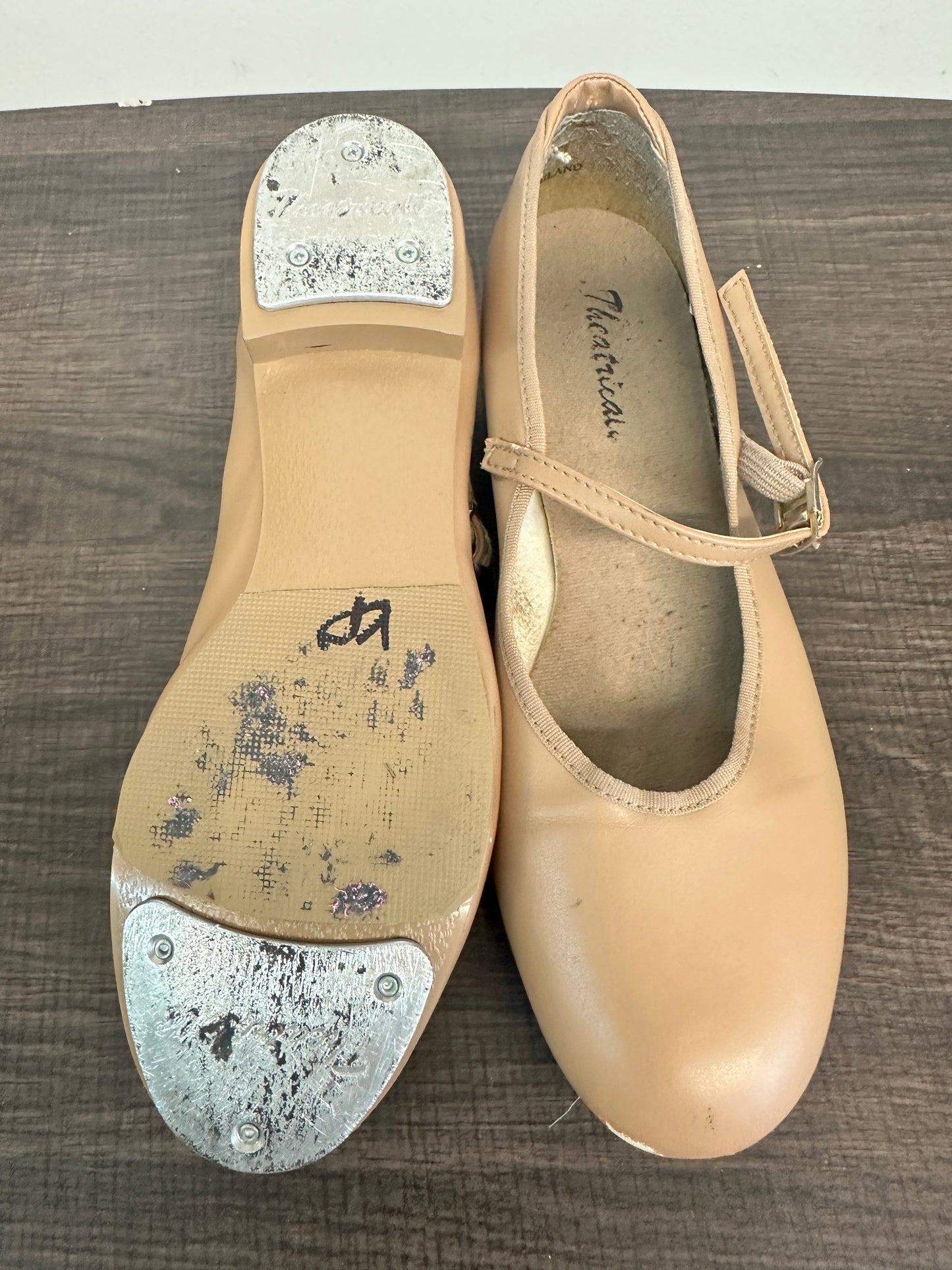 Pre-Owned Tap Shoes Theatricals Adult 7.5M Leather Buckle