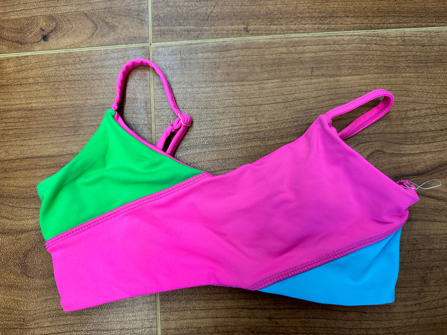 Pre-Owned Top XOXO Dancewear Pink Blue Green Camisole Child Intermediate 6x-7