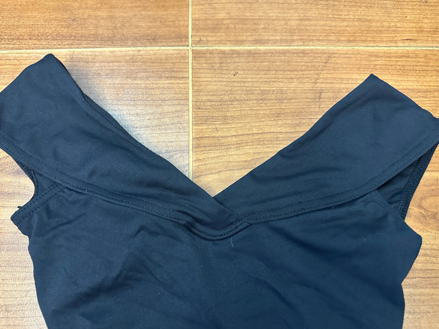 Pre-Owned Leotard Honeycut Small Adult Black Cord Look Ballet Jazz