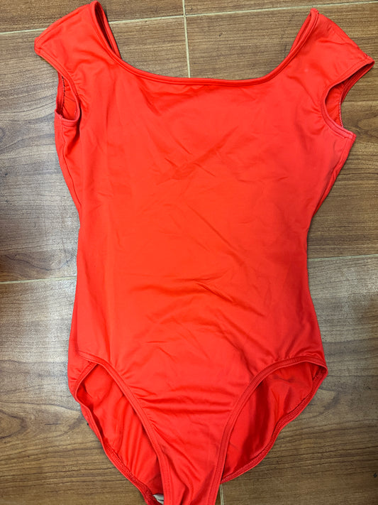 Pre-Owned Leotard Mirella Small Adult Red Detail Back Ballet Jazz