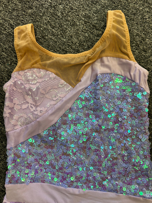 Pre-Owned Costume Wish Come True Lavender Large Child Lyrical Ballet