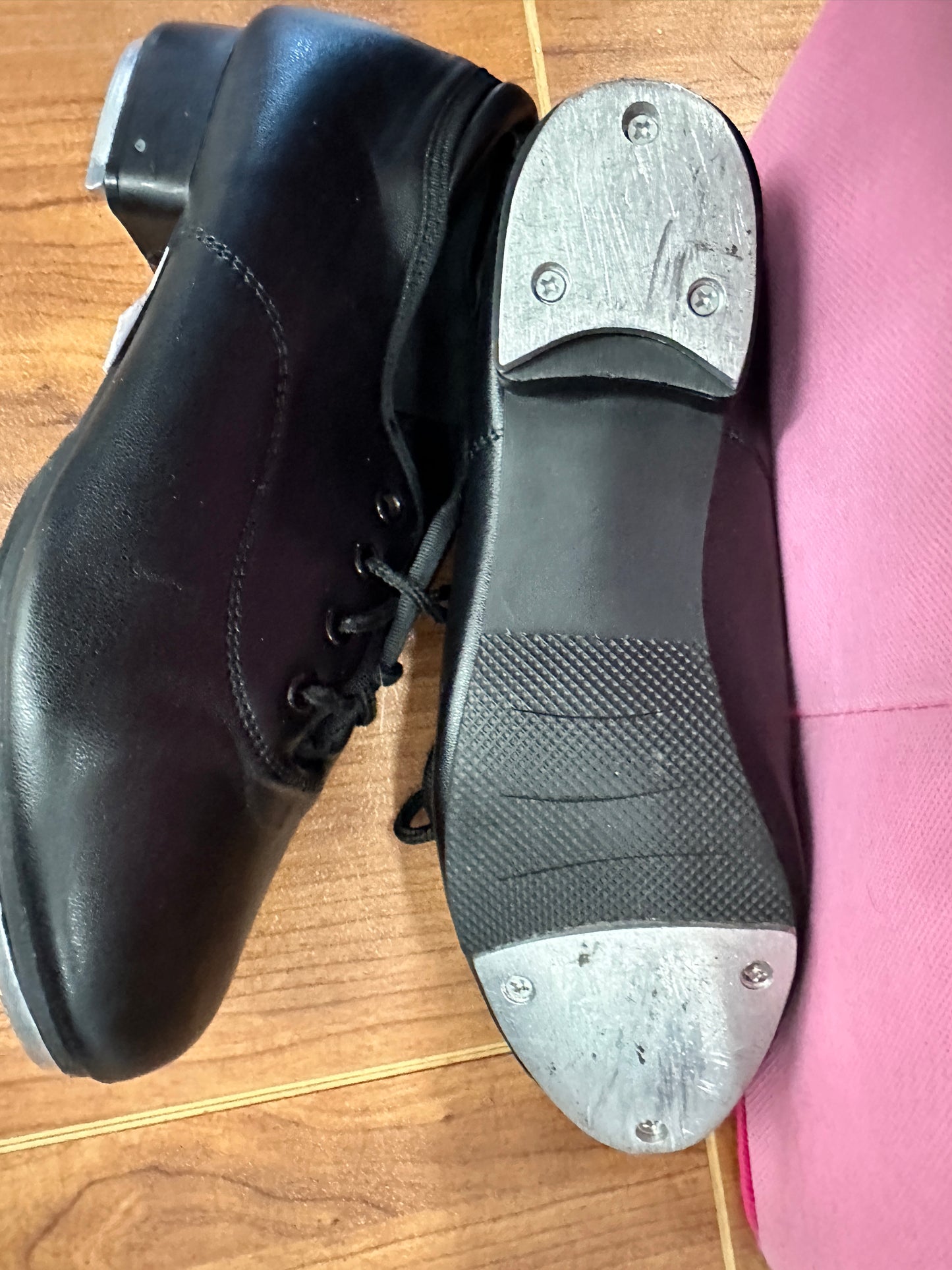 Pre-Owned Tap Shoes 2M Oxford Man Made Student Black