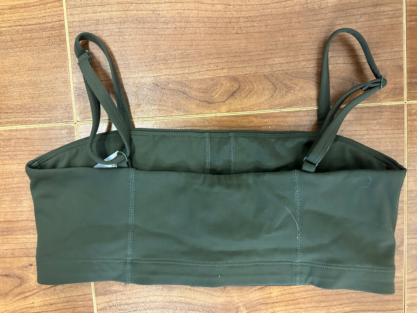 Pre-Owned Crop Top High Quality Olive Green Small Adult Jazz Gymnastics Workout