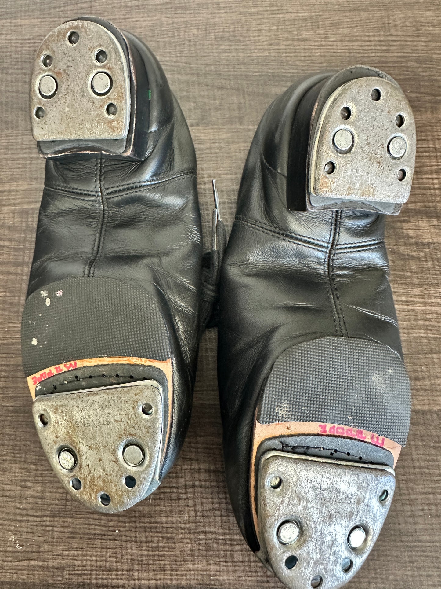 Pre-Owned Buck Clogging Shoes Steven Stompers 5M Oxford Split Sole Buck Taps