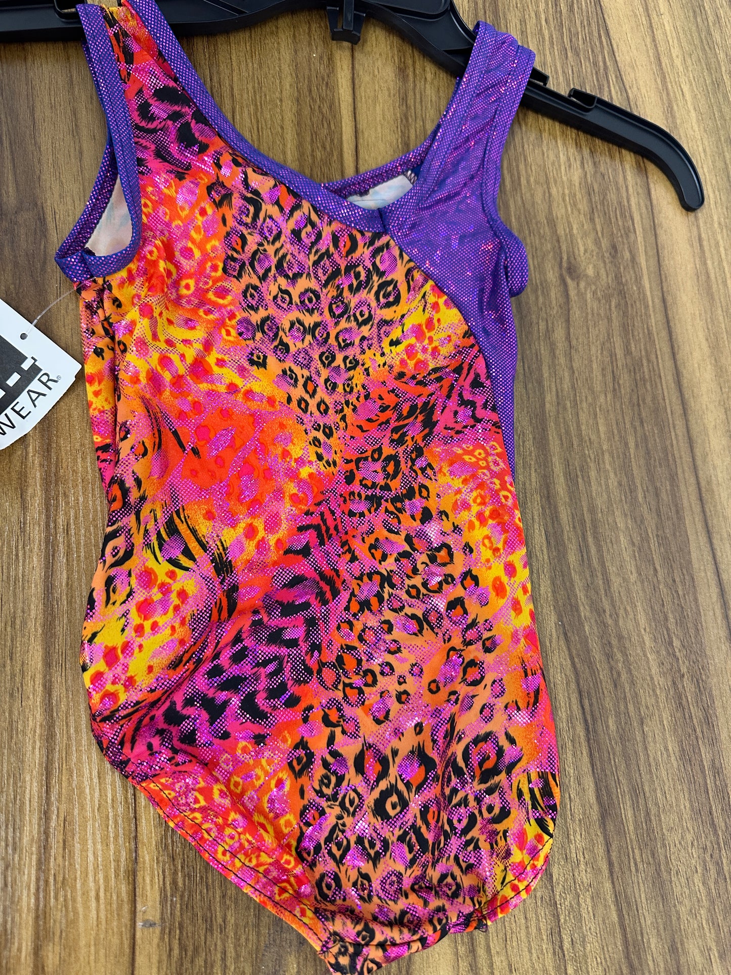 New Closeout Gymnastics Leotard Main Street Small Child Metallic Animal Print Acro Tumbling (Copy)