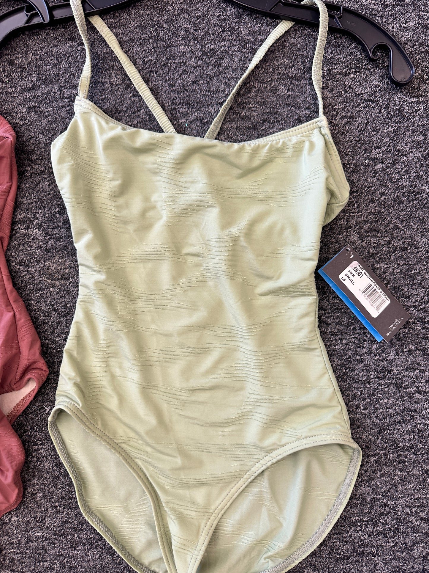 New Leotard Harmonie HW301 Adult Small/Medium Cami Crossing Ribbed Lycra Ballet Jazz Pointe (Copy)