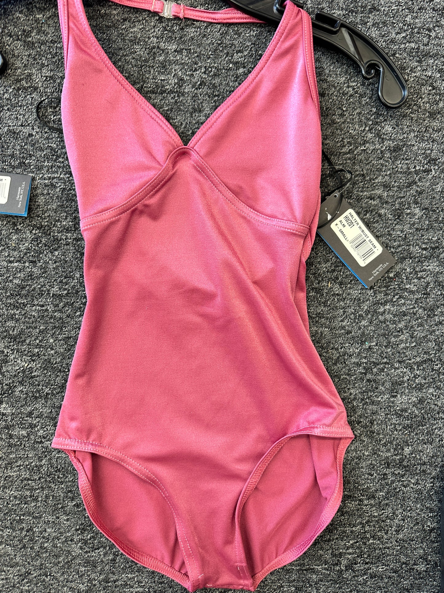 New Leotard Harmonie HW201 in XS Adult Halter Silky Look Lycra Ballet Jazz Pointe