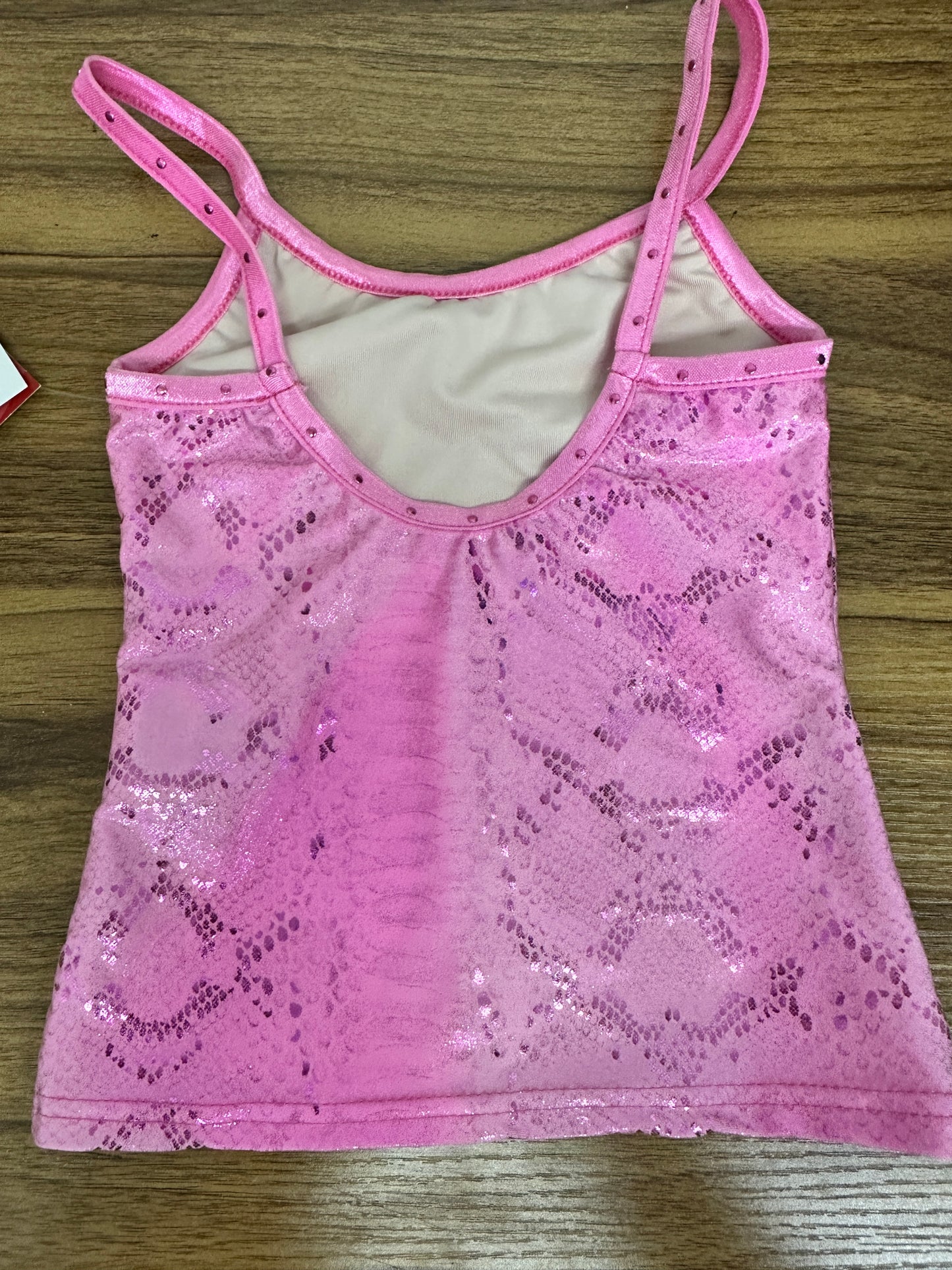 New Camisole Top Capezio Metallic Pink Child 10153C Pink Snake Child Small Jazz Cheer
