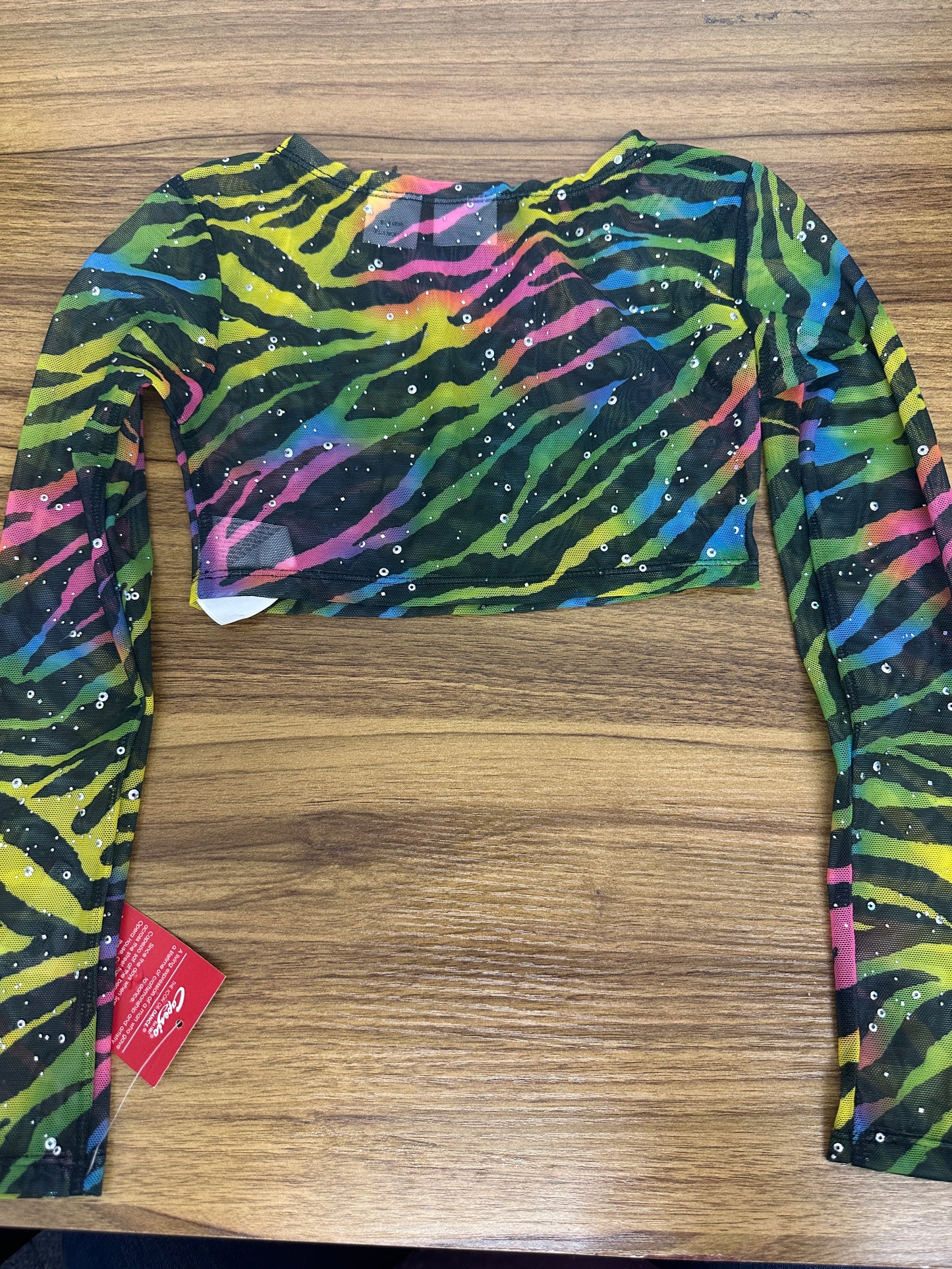 New Camisole Top Capezio 10327C Zebra Mesh Child Small Jazz Cheer Tap