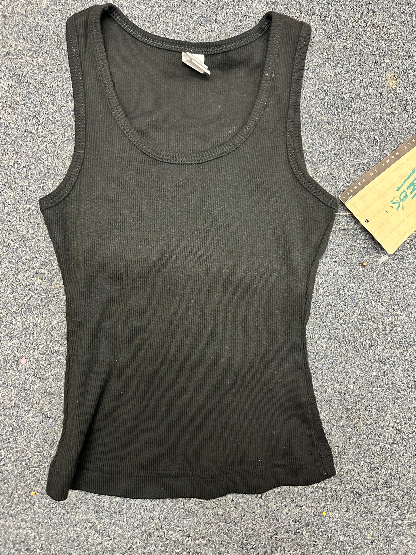 New Tank Top Leo's Dancewear T808 Black Print Small Child Ballet Tap Jazz