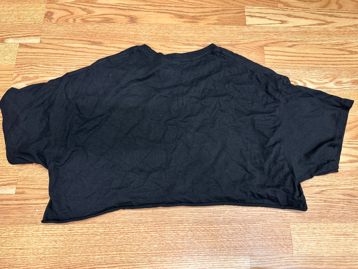 Pre-Owned Crop Tee I Love NY SPARKLES Medium Adult Black Red Jazz Tap Modern