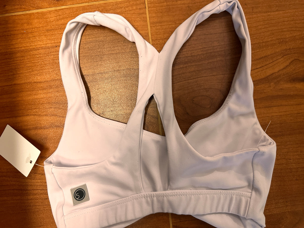 Pre-Owned Top 5 Dancewear XL Child White Jazz Cheer Modern