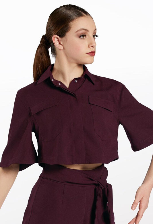 Pre-Owned Costume Balera AH11403 AH11401 Small Adult Burgundy 2 pc Contemporary