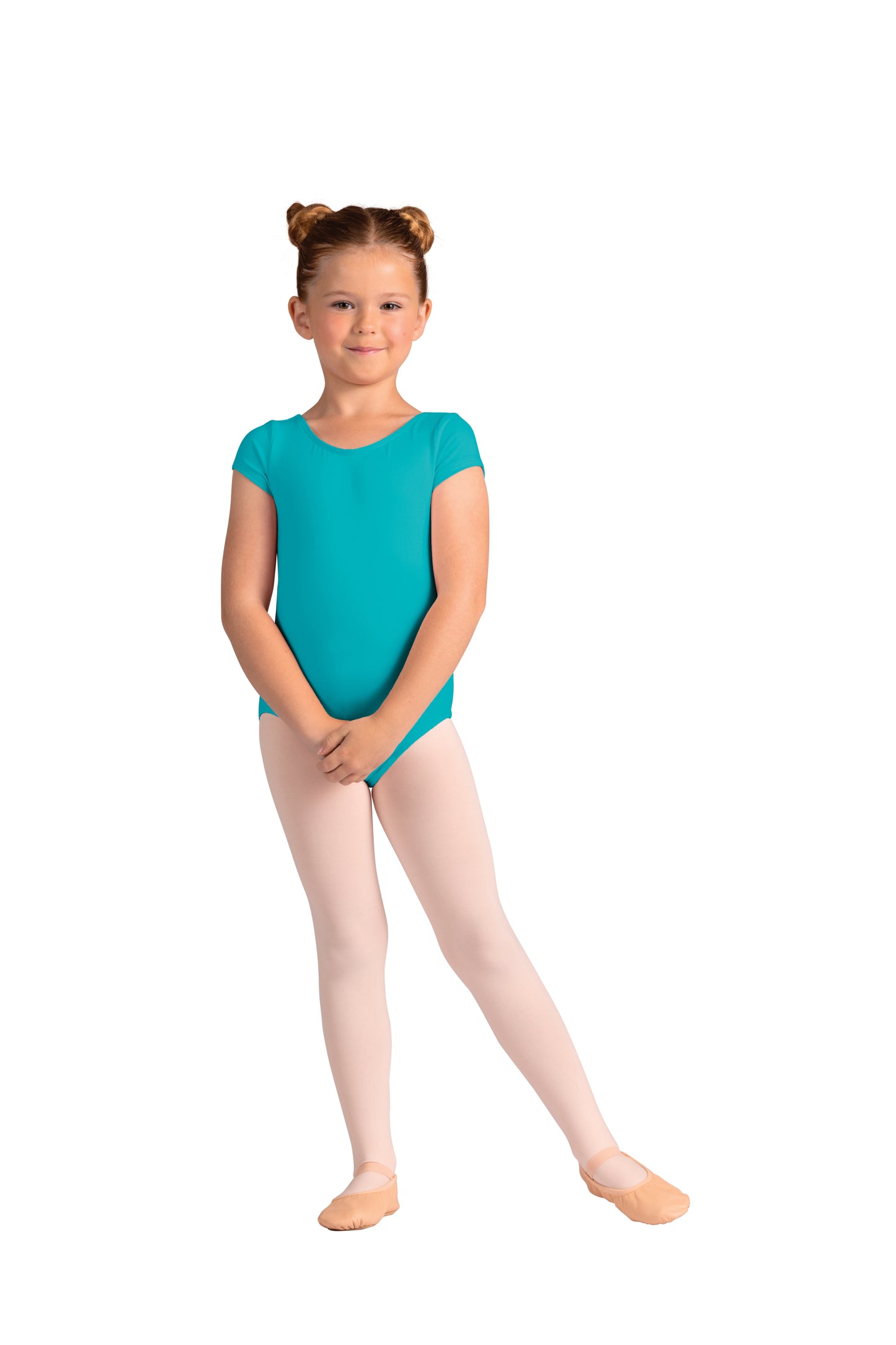 New Leotard Danz N Motion 24127C Heart Back Short Sleeve Child Sizes Ballet Jazz