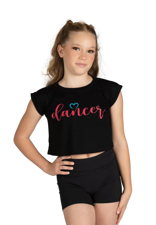 New Crop Top Danz N Motion 24313C Heart Taee