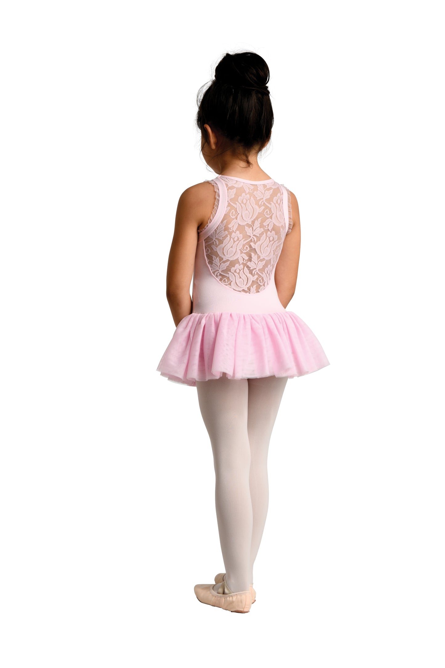 Pre-Owned Leotard Dress Medium Child 8-10 Lavender Bolero Front Lace Back Ballet Tap