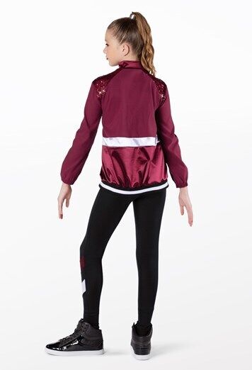 Pre-Owned Costume JACKET ONLY Weissman 13463 Medium Child Burgundy Hip Hop Clogging