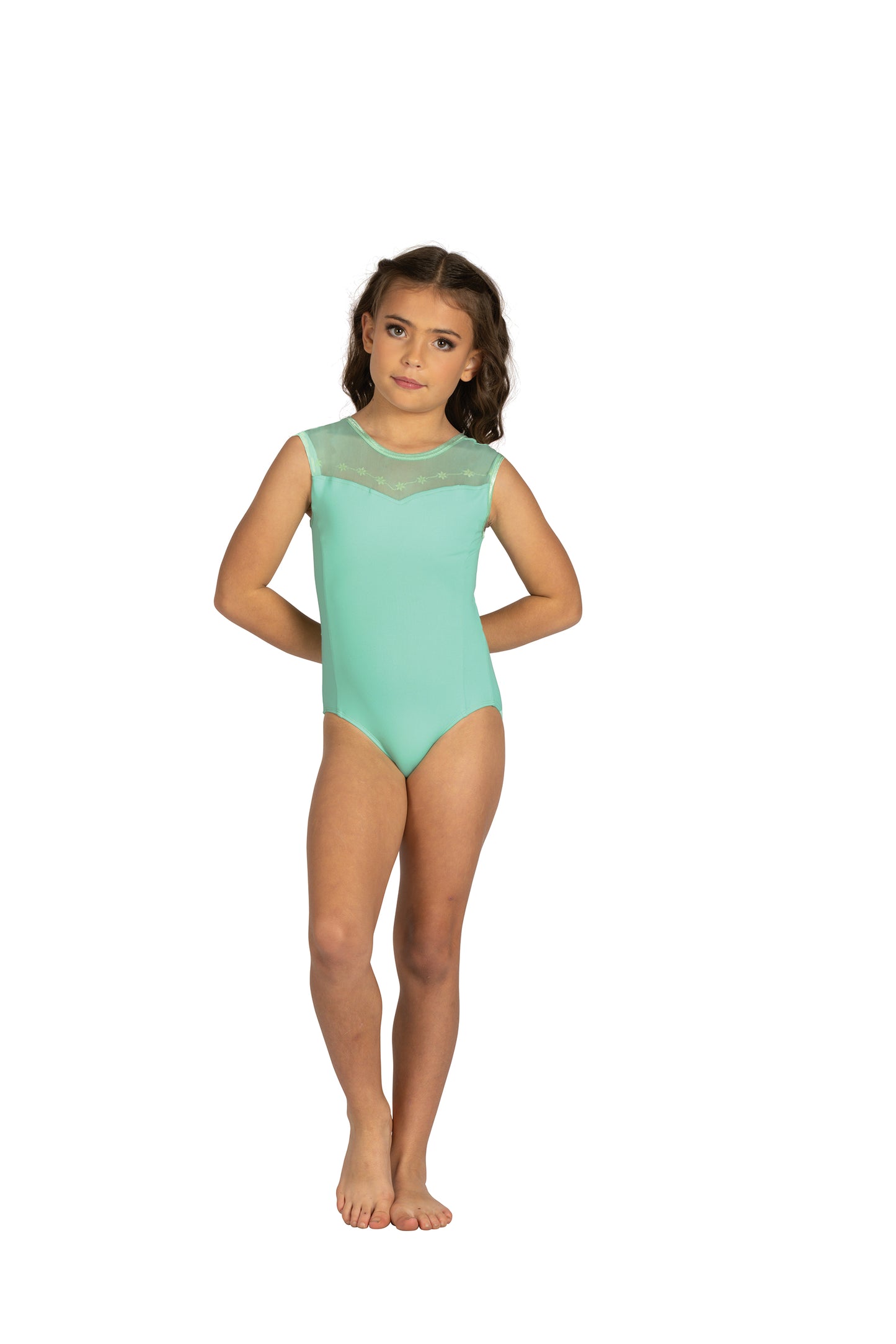 New Danz N Motion 25103C Daria Leotard Floral Mesh Back