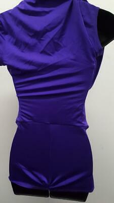 Pre-Owned Costume Kelle   Large Child Purple Unitard Jazz Sequin