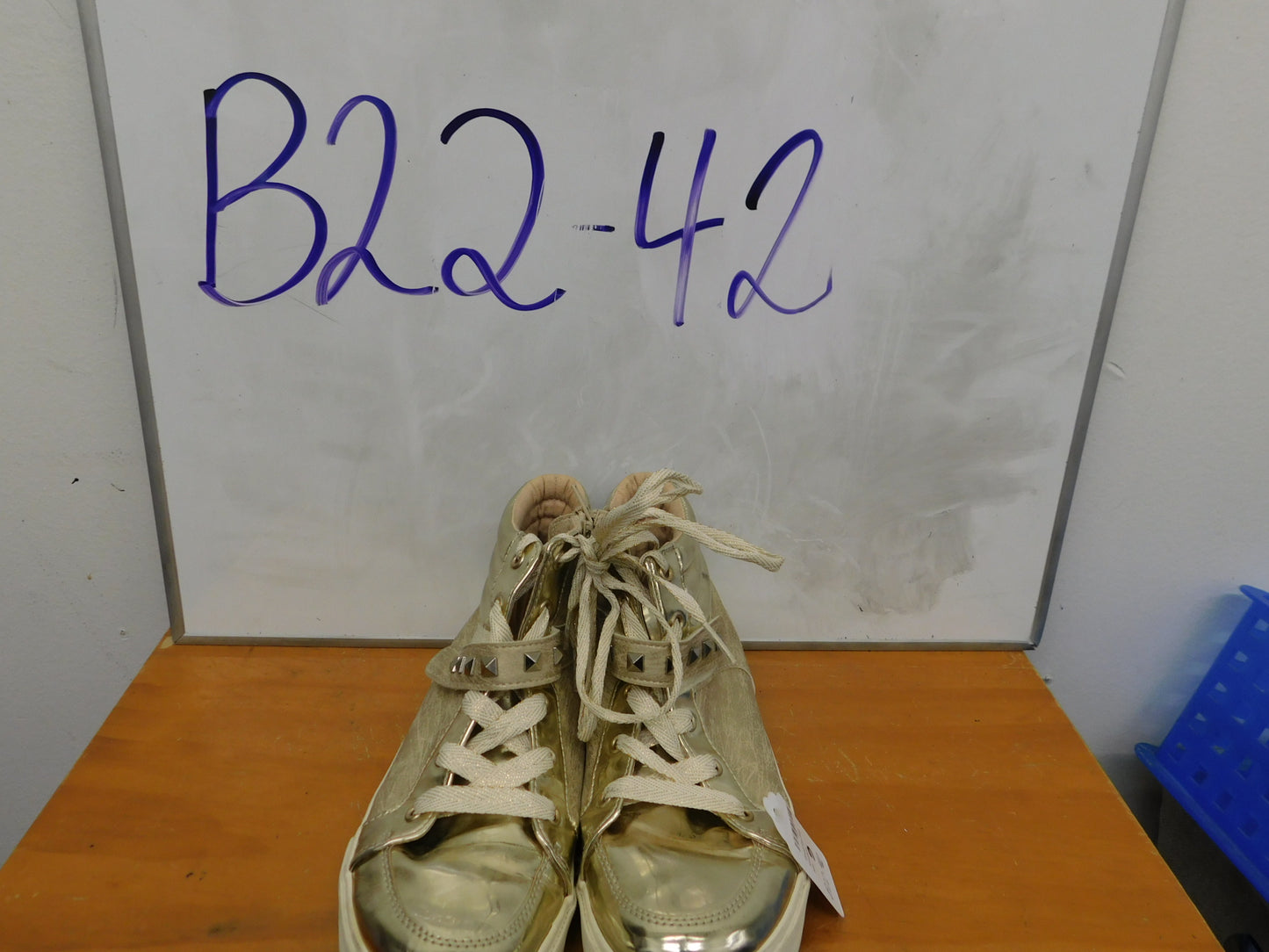 Pre-Owned Hip Hop Shoes PLACE Big Kid 5M Sneakers Pleather High Top