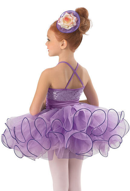 Pre-Owned Costume Weissman  6746 XS Child Aqua Blue Sequin Tutu Dress Ballet Pageant
