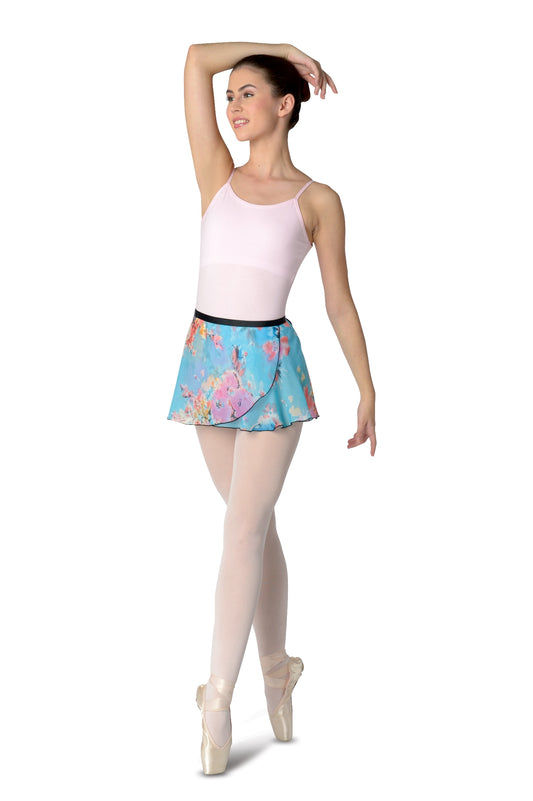 Pre-Owned Wrap Skirt Danz N Motion  2614 Petite Small Adult Blue  Ballet Pointe