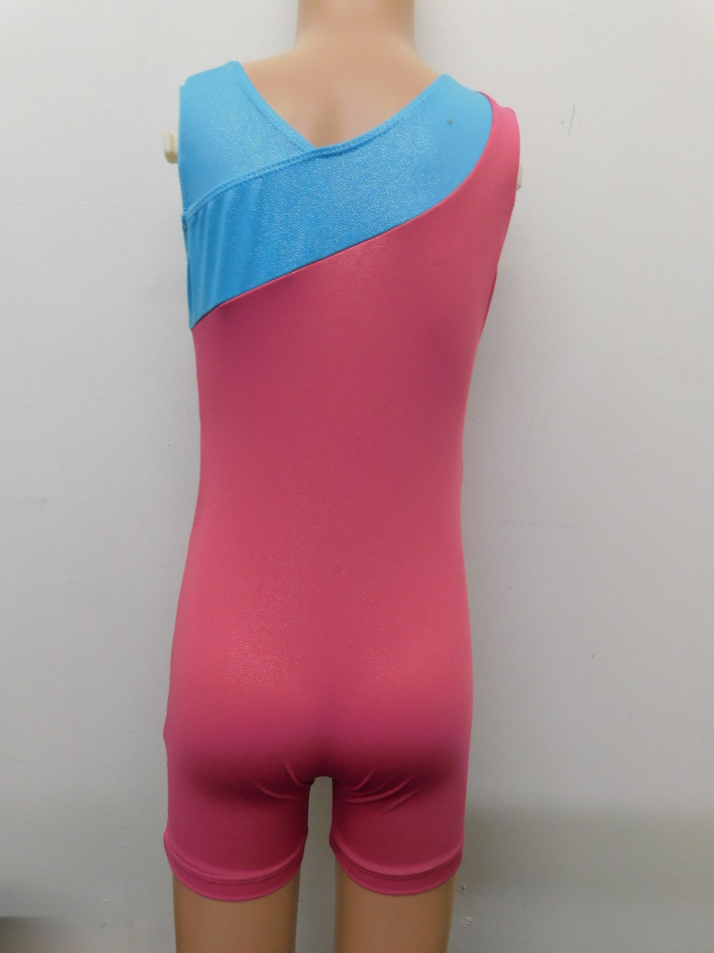 Pre-Owned Biketard No Tag Large Child Pink Acro Jazz