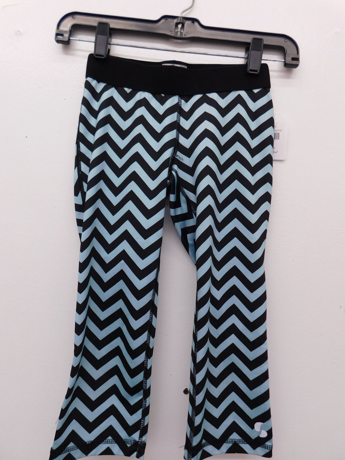 Pre-Owned Leggings Soffe Low Rise Chevron Medium Child Blue Black Cheer Gymnastics