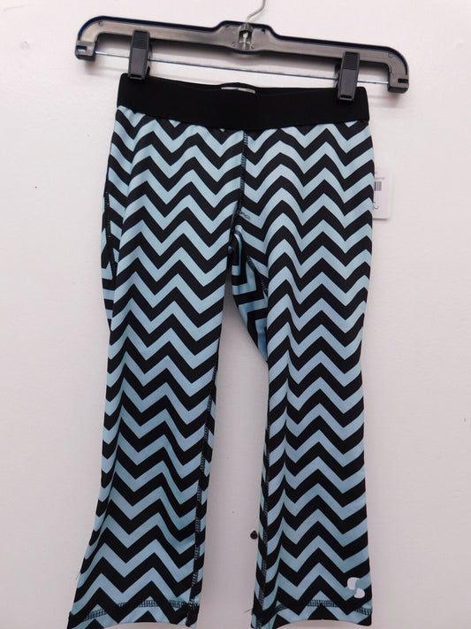 Pre-Owned Leggings Soffe Low Rise Chevron Medium Child Blue Black Cheer Gymnastics