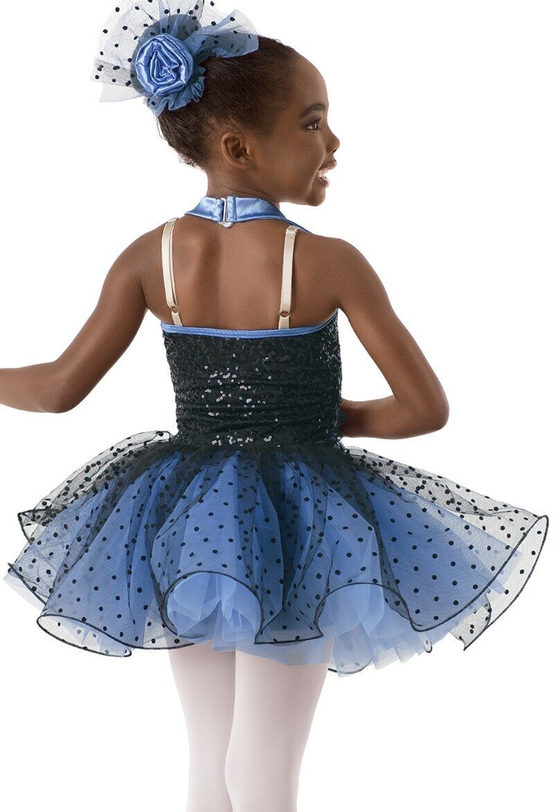 Pre-Owned Costume Weissman  10752 Small Child Periwinkle 2in1 Jazz Sequin