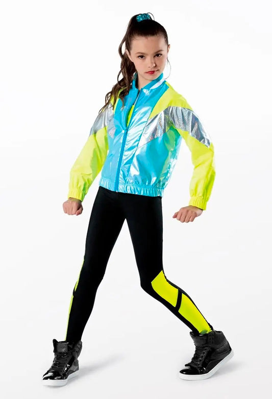 Pre-Owned Costume Weissman 13761 Large Adult Blue Jacket Hip Hop Metallic