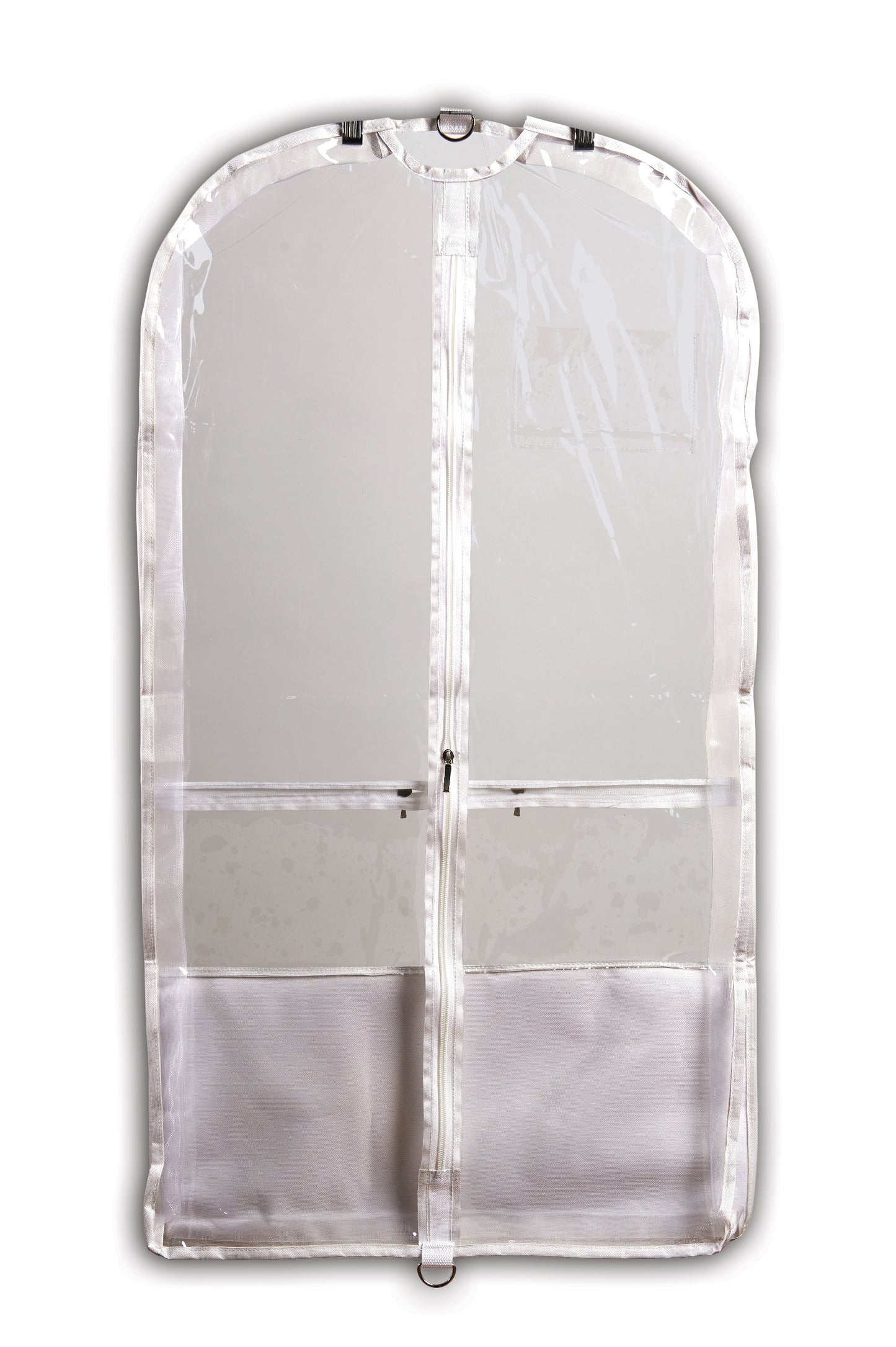New Garment Bag Danz N Motion Clear with colorful Gusset and Pockets