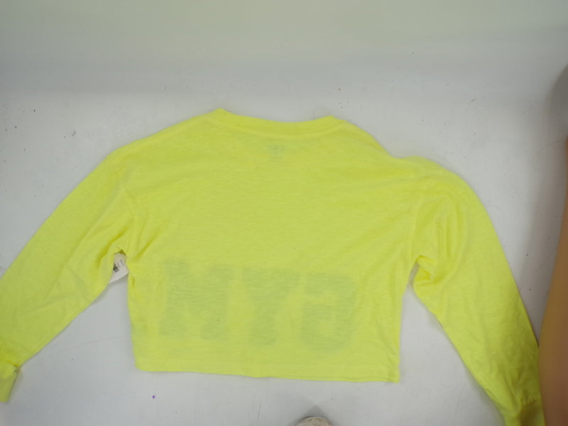 Pre-Owned Crop Tshirt Athletic  Gym XL Child Yellow  Gymnastics