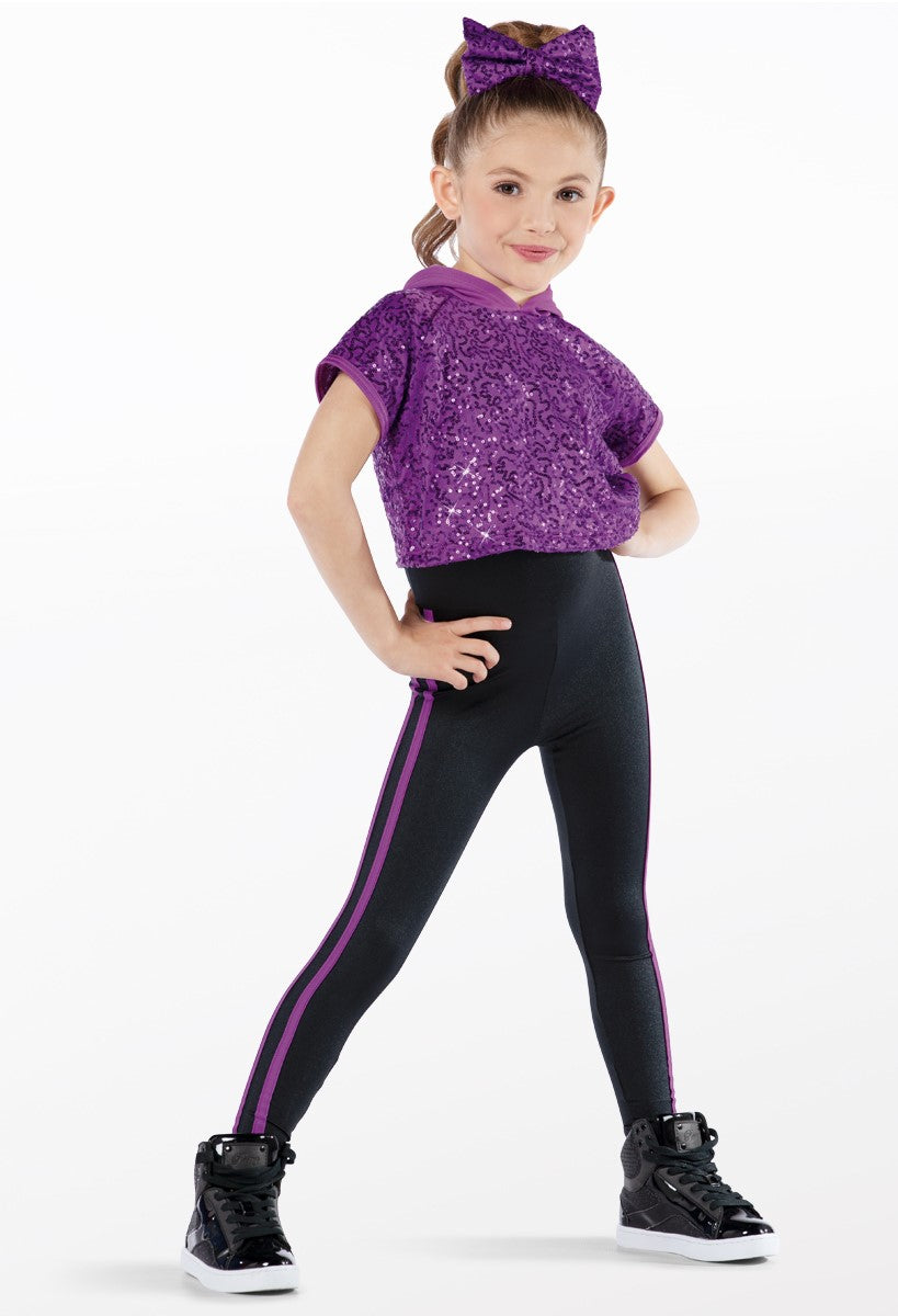 Pre-Owned Costume Hoodie Weissman 14191 Large Child Purple Hip Hop Jazz