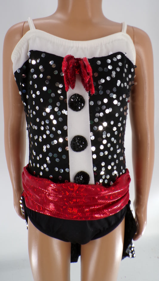Pre-Owned Costume Costume Gallery  14340 Medium Child Red  Jazz Sequins