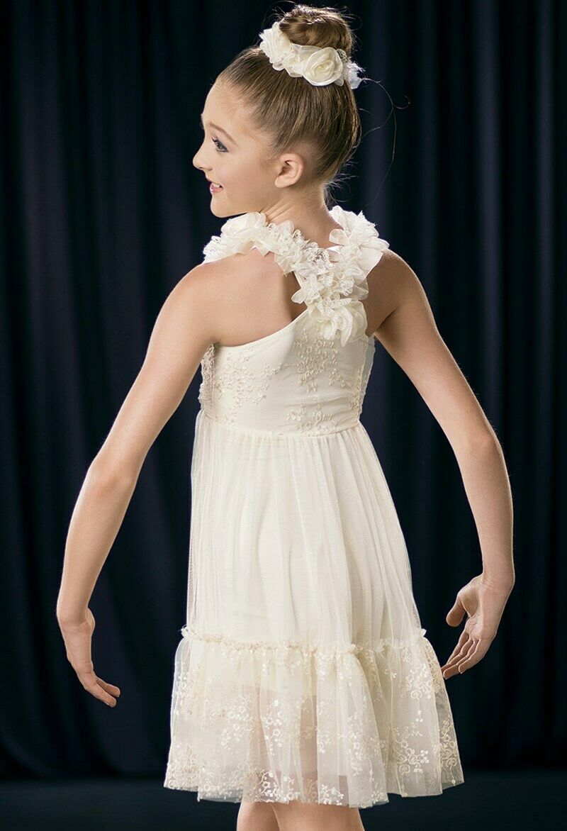 Pre-Owned Costume Weissman 9523 Medium Child Ivory Dress Lyrical