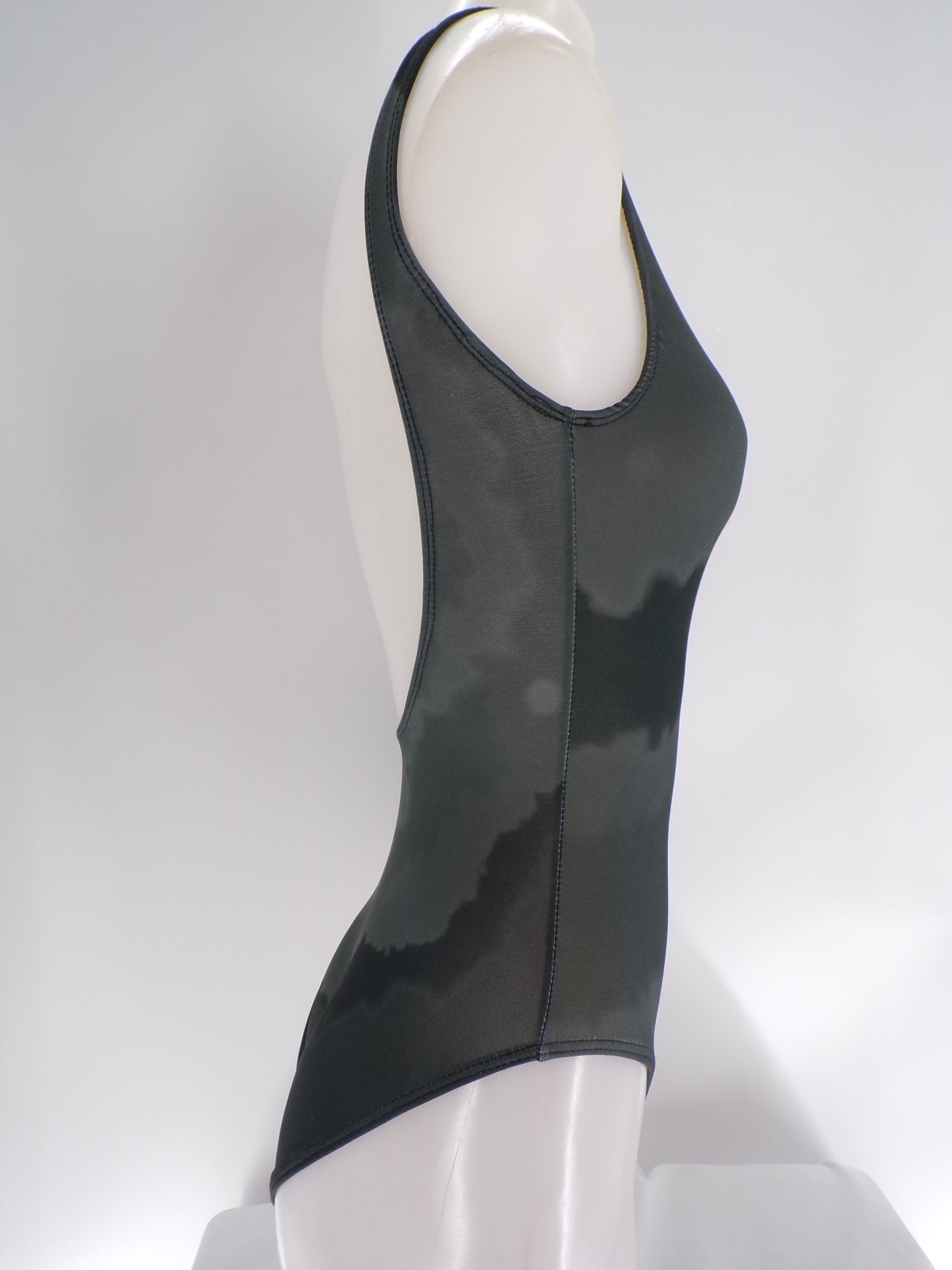 Pre-Owned Leotard Motionwear  4176 Small Adult Gray Black  Ballet Contemporary