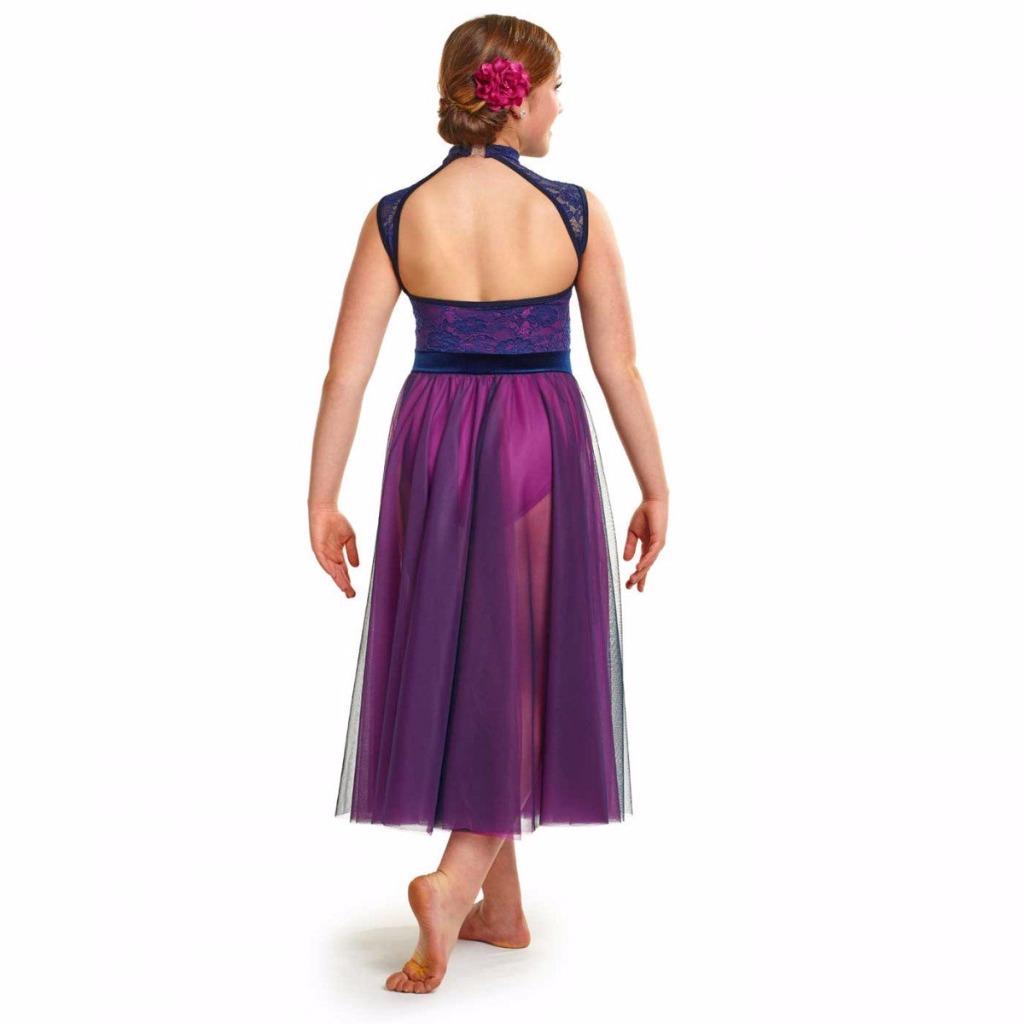 Pre-Owned Costume Curtain Call  R444 Large Child Purple-Navy Blue  Contemporary