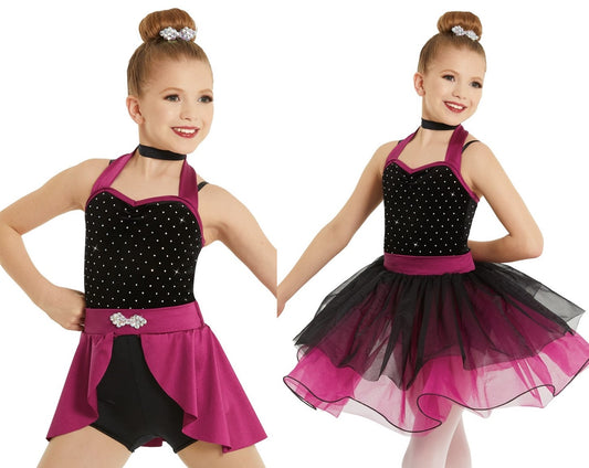 Pre-Owned Costume Weissman  12047 XL Child Purple 2 in 1 Ballet Jazz