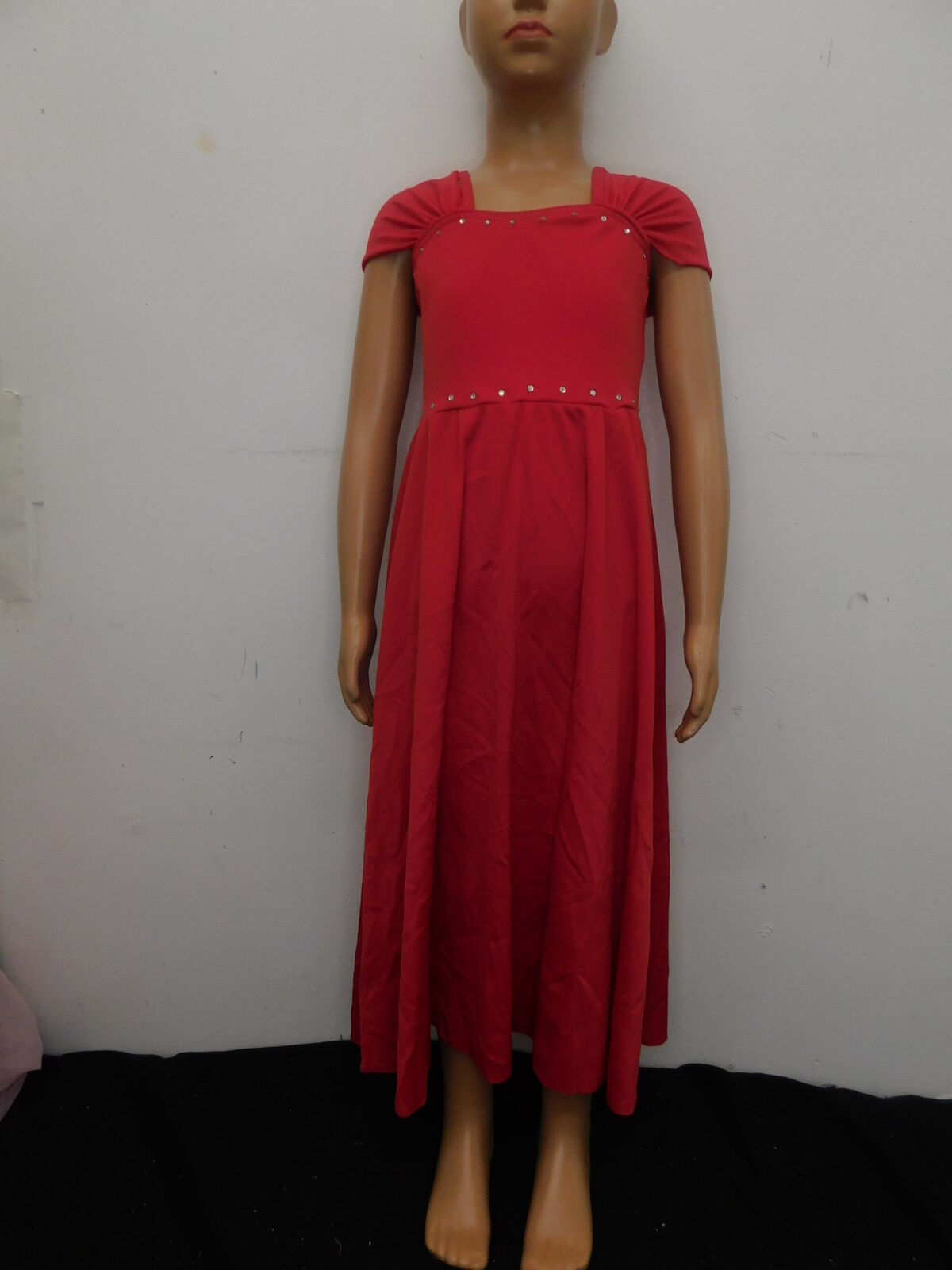 Pre-Owned Costume Weissman  Ruffle Dress Medium Child Red  Lyrical