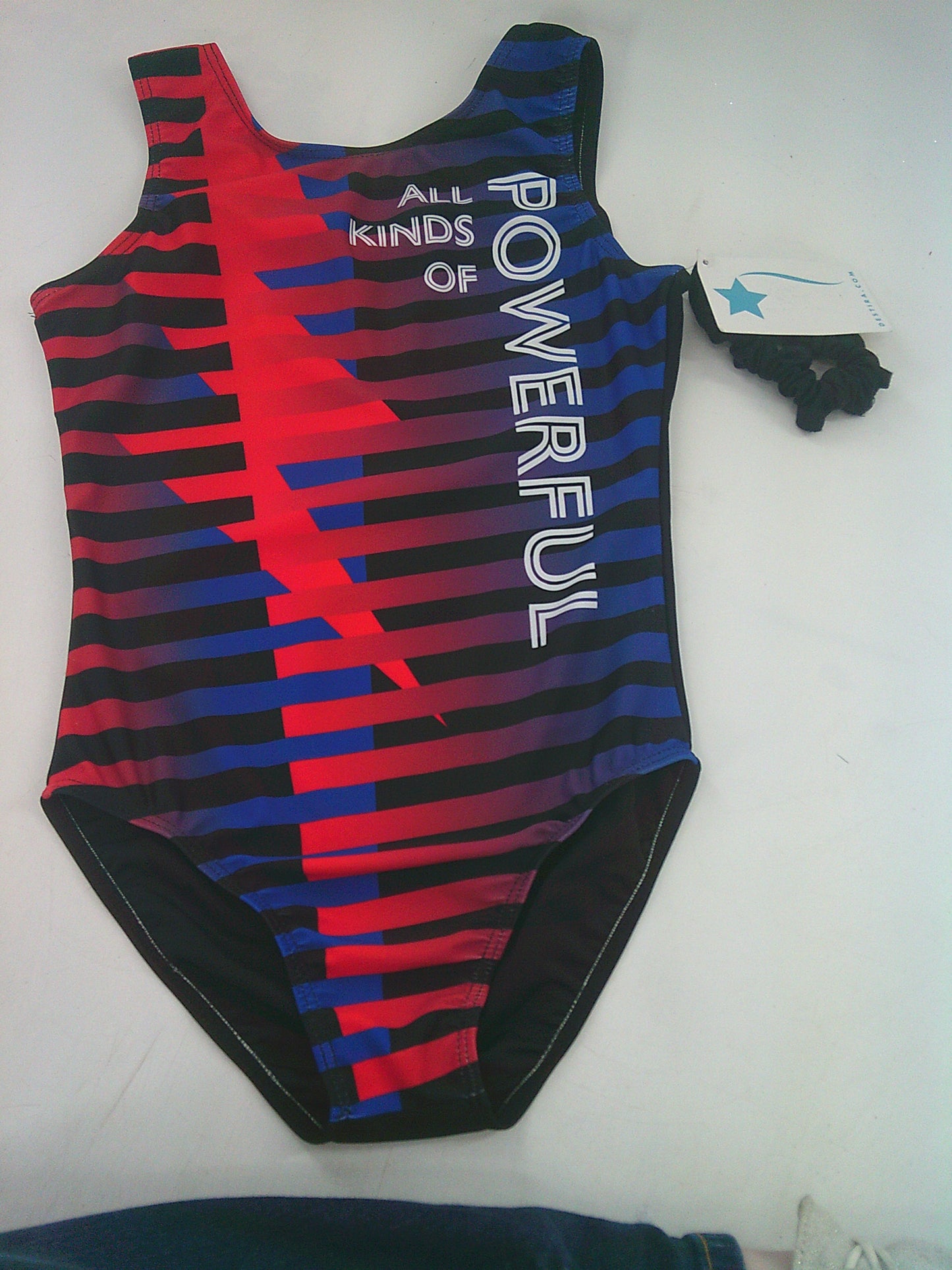 New Gymnastics Leotard Red Blue Adult Medium