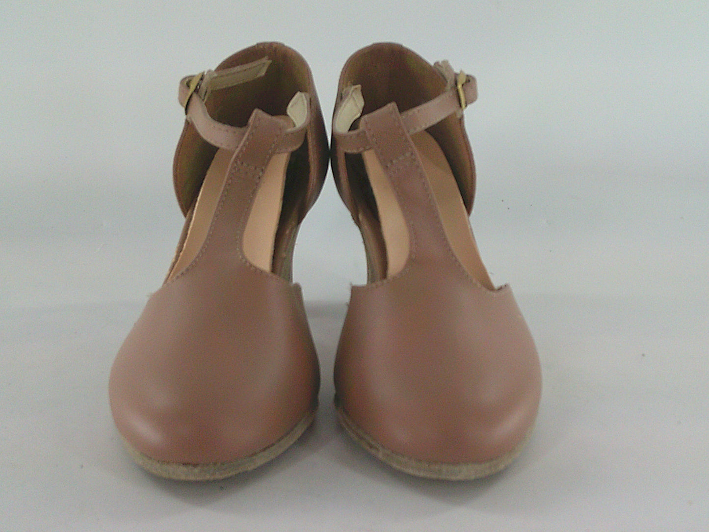 Pre-Owned Ballroom Shoes So Danca Youth 4W Strappy Heel Leather T-Strap