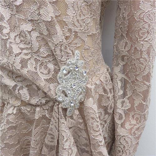 Pre-Owned Costume Large Child Beige Costume Gallery 16511 Lyrical Glitter Lace Shorts