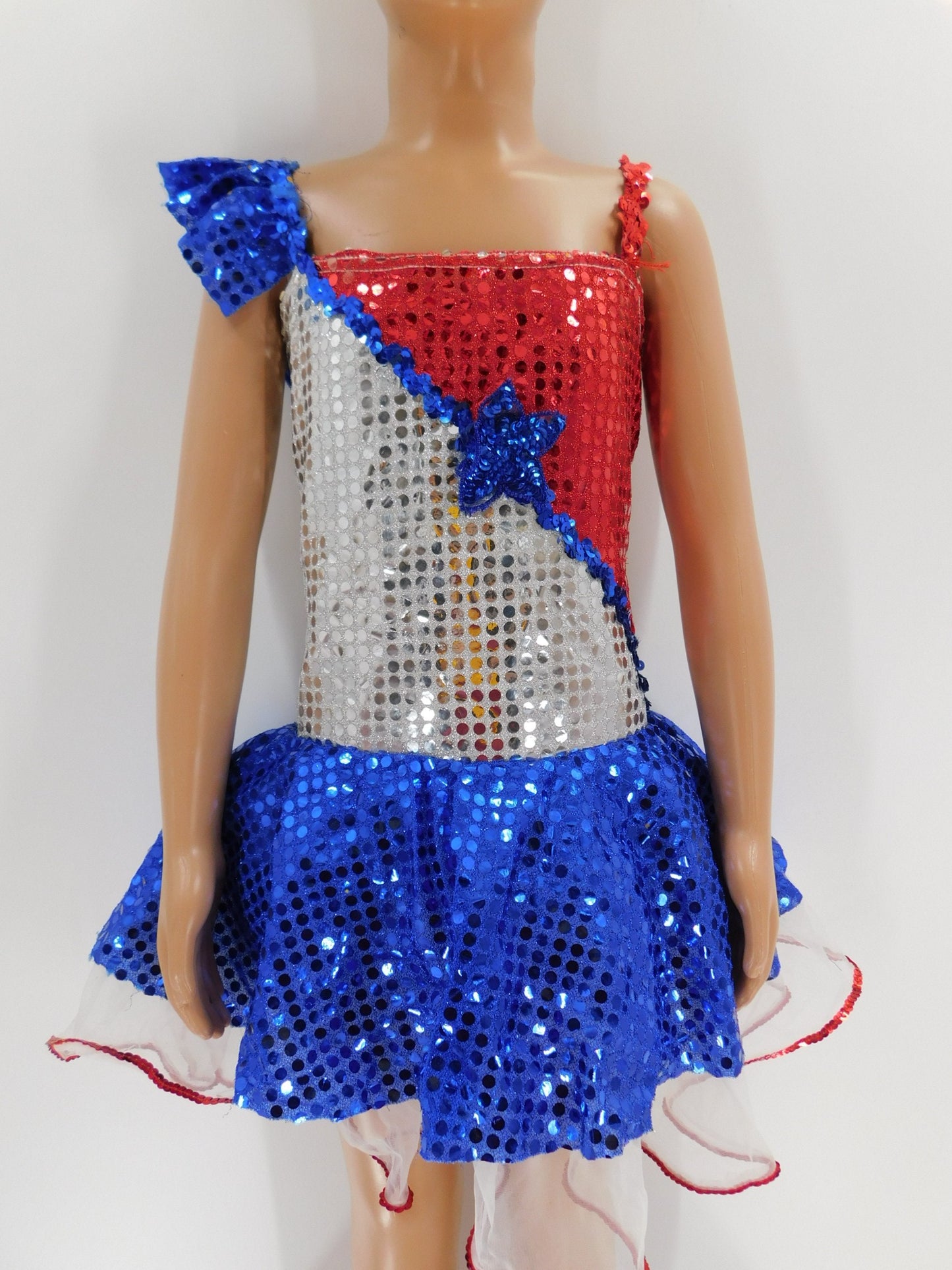 Pre-Owned Costume Leo's  61384-1 Medium Child Patriotic  Jazz