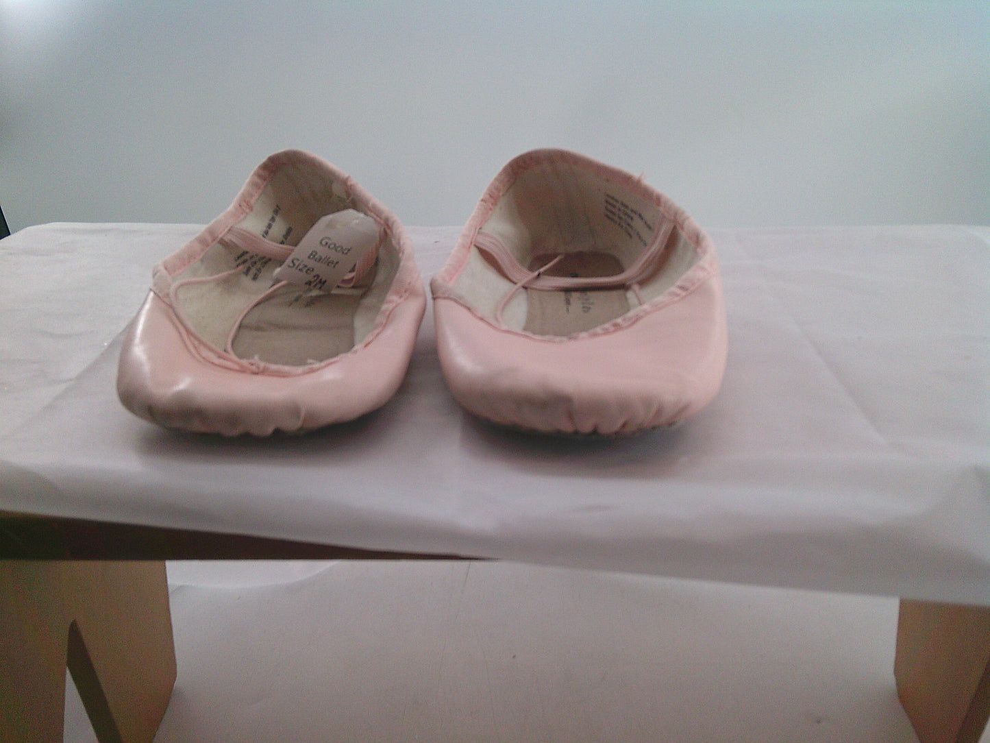 Pre-Owned Ballet Shoes Freestyle Kids 2M Tie Drawstring Leather Single Strap Full Sole