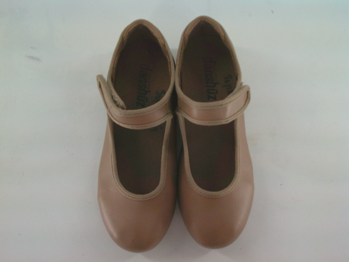 Pre-Owned Tap Shoes Danshuz Kids 1M Mary Jane Leather Loop Strap No Buckle Student
