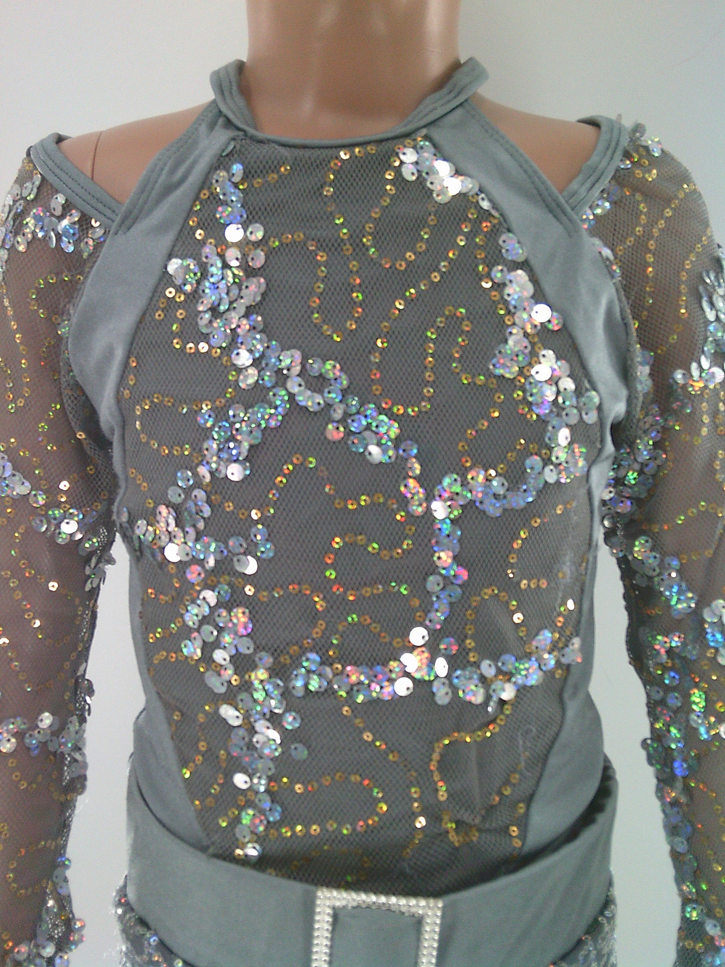 Pre-Owned Costume Revolution  RC22843 Medium Child Silver  Jazz Sequins